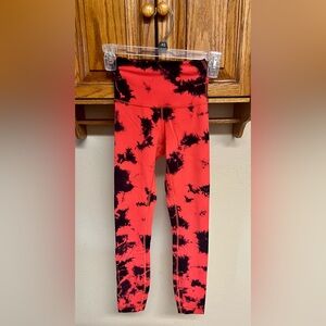 Lululemon Athletica Vibrant Red and Black Patterned Leggings